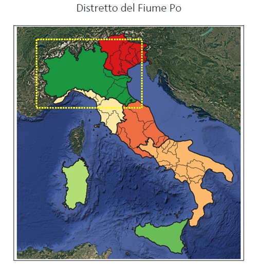 Mappe di pericolosità e rischio di alluvioni relative al terzo ciclo sessennale di gestione del rischio di alluvioni (2027-2033) del distretto idrografico del fiume Po.