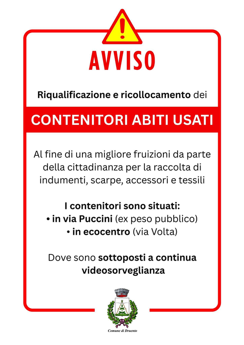 Ricollocamento contenitori abiti usati
