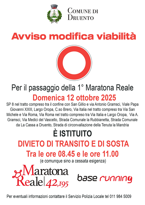 Avviso modifica viabilità